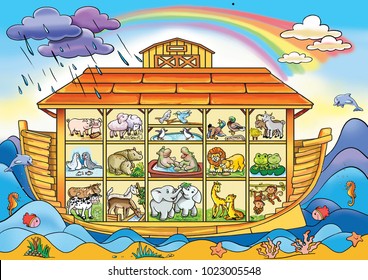 Noahs Ark Cartoon Images Stock Photos Vectors Shutterstock