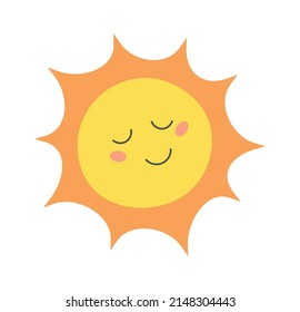 Caricatura infantil. icono de verano. Ilustración del vector