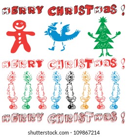 childlike christmas doodles
