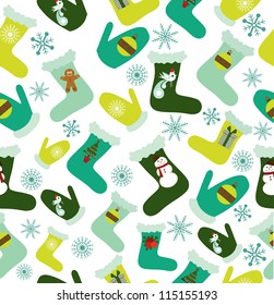 childlike christmas pattern. vector illustration