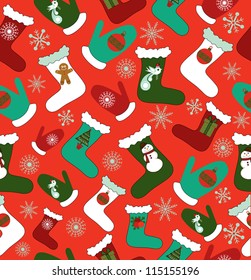 childlike christmas pattern. vector illustration