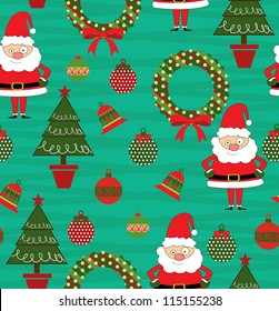 childlike christmas pattern. vector illustration