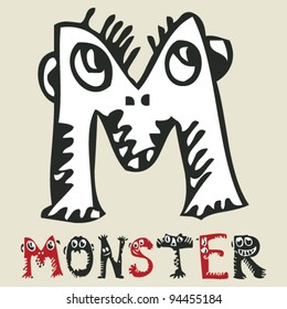 kindlich verrückte ABC, süßes Monster M