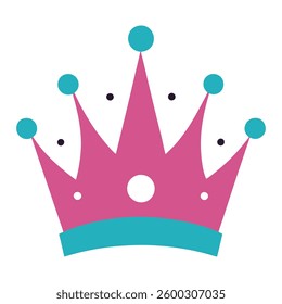 childlike crown vector icon  on white background