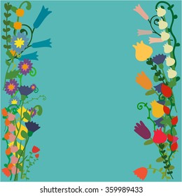 Childlike decoration for different paper and textile production. Special picture for postcards and notebook pages.