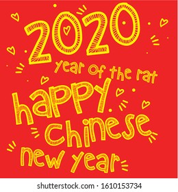 Childreen Banner. Chinese new year 2020 year of the rat