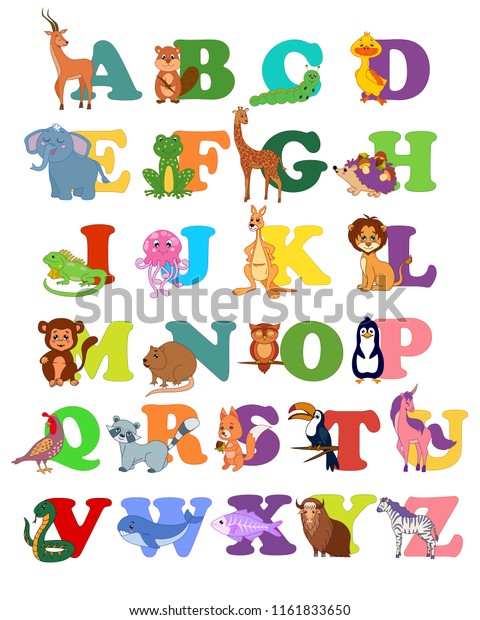 Children Abc Alphabet Babies Toddlers Preschoolers Stock Vector ...