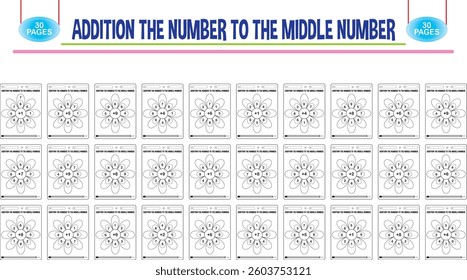 Children addition math vector worksheets