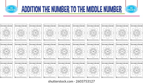 Children addition math vector worksheets