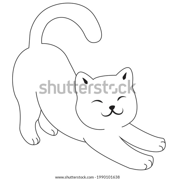 Children Adult Coloring Book Cats Stock Vector (Royalty Free ...