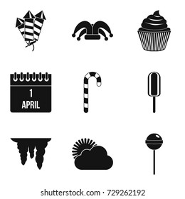 Children adventures icons set. Simple set of 9 children adventures vector icons for web isolated on white background