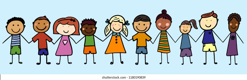 Children All Over World Holding Hands Stock Vector (Royalty Free ...