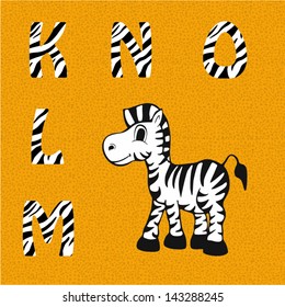 Children alphabet.Zebra