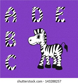 Children alphabet.Zebra
