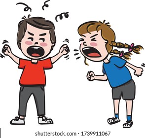 
Children Arguing Anger And Insult