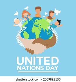 children around the globe celebrating united nations day 