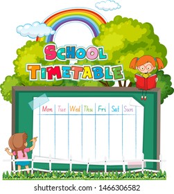Niños en torno a la planificación del horario escolar