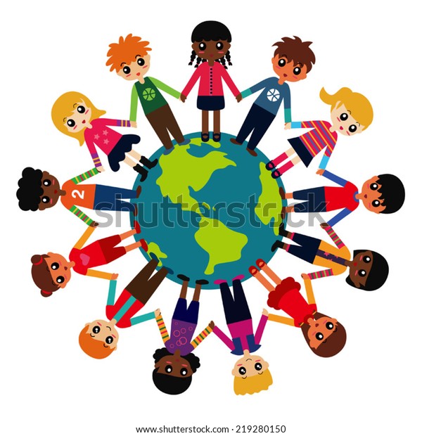 Children Around World Stock Vector (Royalty Free) 219280150