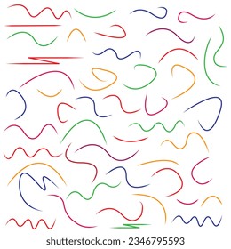 Children art background with colorful line doodle style seamless pattern and vector illustration design