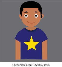Children avatar , little boy, Vector illustration in cartoon style, vector artwork