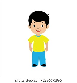 Children avatar , little boy, Vector illustration in cartoon style, vector artwork