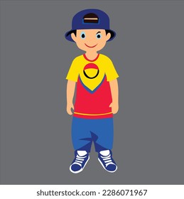 KinderAvatar , kleiner Junge, Vektorgrafik im Cartoon-Stil, Vektorgrafik