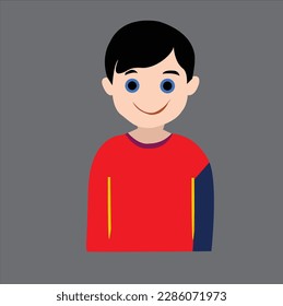 Children avatar , little boy, Vector illustration in cartoon style, vector artwork
