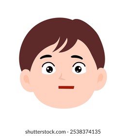 children avatars. kids emoticon element stock