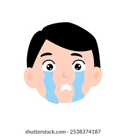 children avatars. kids emoticon element stock