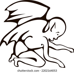 Children Baby In Halloween Animal Costumes Set. A Little Kid In A Cute Gargoyle Costume Is Playing With Fire. Funny Cute Baby Cartoons. Vector Illustration