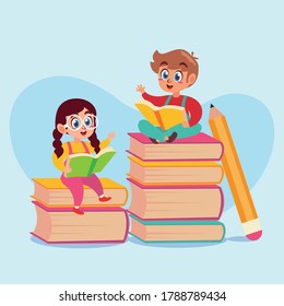 Children back to school vector design