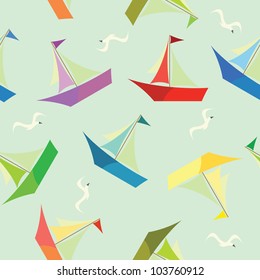 Children background with boats