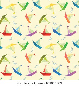 Children background with boats