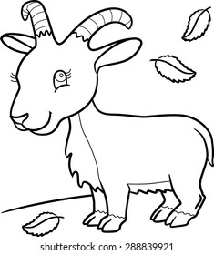 Children background. Coloring book page. Farm Animals cartoon. Coloring page outline. Vector illustration, coloring book for kids. Doodle page. 