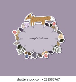 Children background with Fox