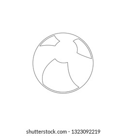 Children Ball. simple flat vector icon illustration. outline line symbol - editable stroke
