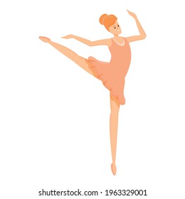 Children ballerina icon. Cartoon of Children ballerina vector icon for web design isolated on white background