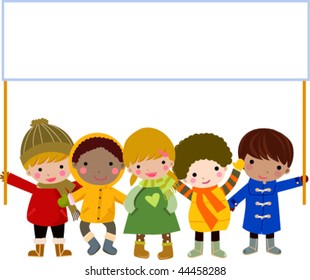 children and banner