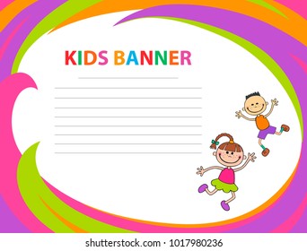 children banner template