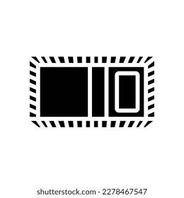 vector de icono de glifo de la vista superior de la cama infantil. signo de la vista de la cama para niños. ilustración de símbolo aislado