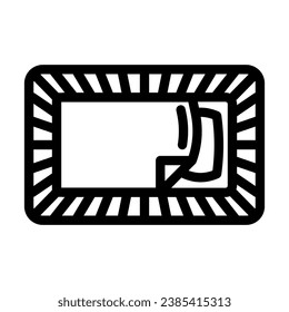 children bed top view line icon vector. children bed top view sign. isolated contour symbol black illustration