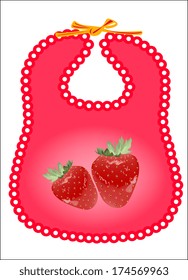 children bib with fruit 