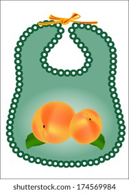 children bib with fruit 