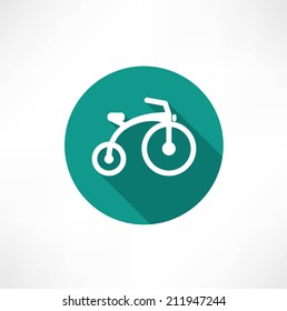 Children bicycle flat icon