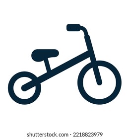 Children bicycle or tricycle isolated on white background - vector icon illustration