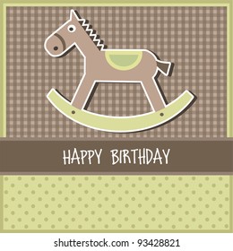 Children birthday card, vector