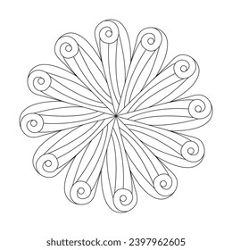  Children Blossom Bonanza mandala colouring book page for KDP book interior. Peaceful Petals, Ability to Relax, Brain Experiences, Harmonious Haven, Peaceful Portraits, Blossoming Beauty mandala