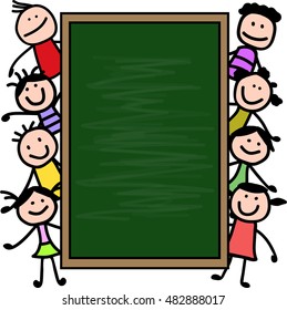 Children with board