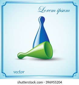 Children board game with chips. Vector illustration.