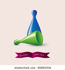 Children board game with chips. Vector illustration.